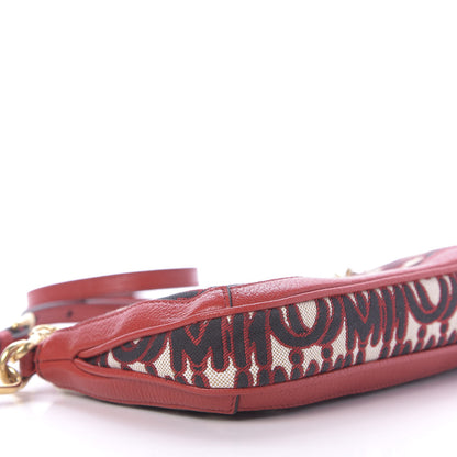 Miu Miu Jacquard Madras Logo Crossbody Red 6 of 11