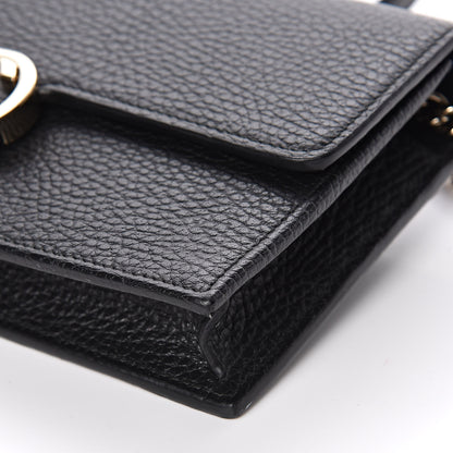 Gucci Dollar Calfskin Interlocking G Chain Wallet Black 10 of 11
