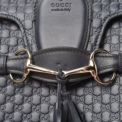 Gucci Soft Microguccissima Medium Emily Chain Shoulder Bag Blue 13 of 14