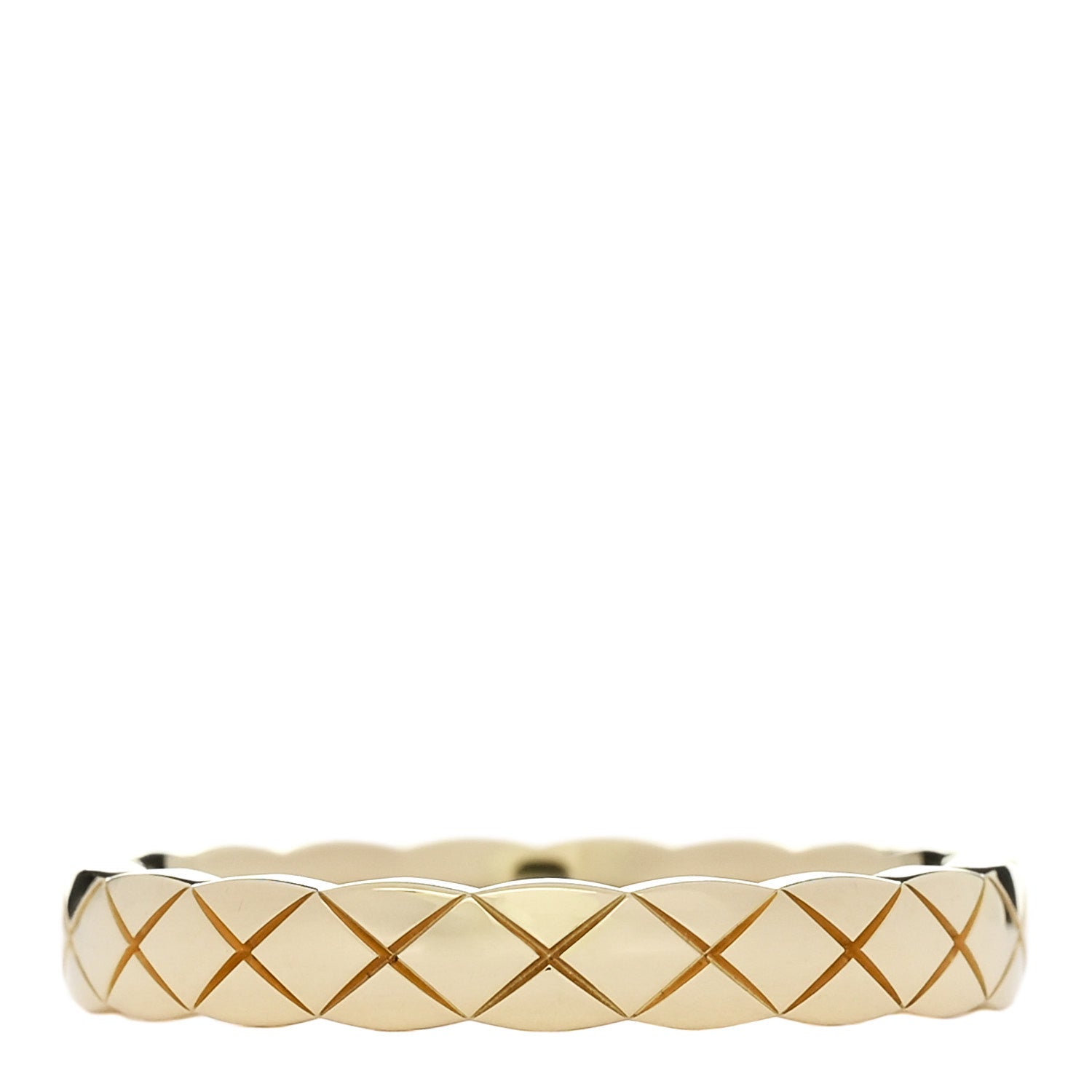 Chanel 18K Yellow Gold Mini Coco Crush Ring 56 7.5 1 of 5