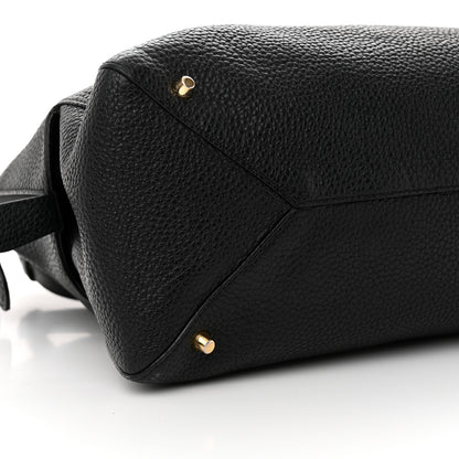 Burberry London Grainy Calfskin Medium Greenwood Bowling Bag Black 8 of 16