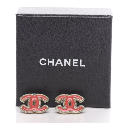 Chanel Resin CC Earrings Pink 5 of 5