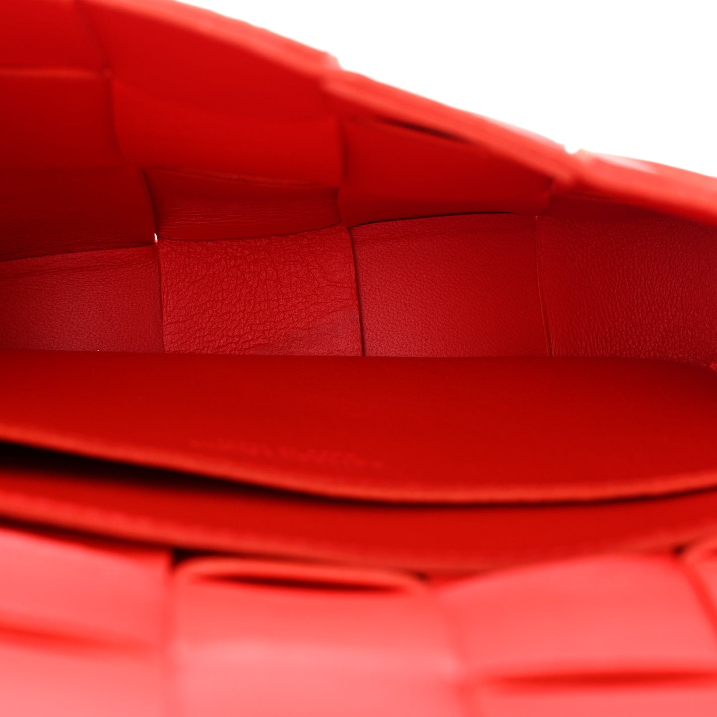 Lambskin Maxi Intrecciato Small Cassette Crossbody Bag Redstone