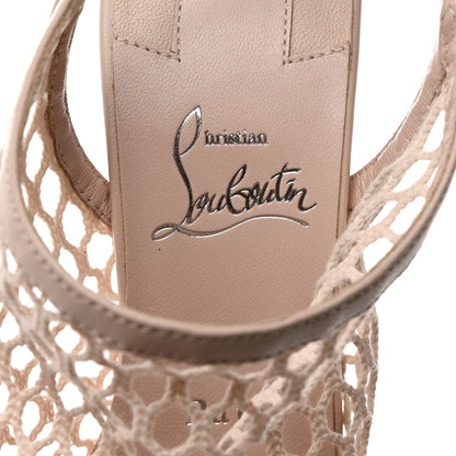 Christian Louboutin Nappa Resille Plougesta Alta 150 Sandals 38 Leche 6 of 8