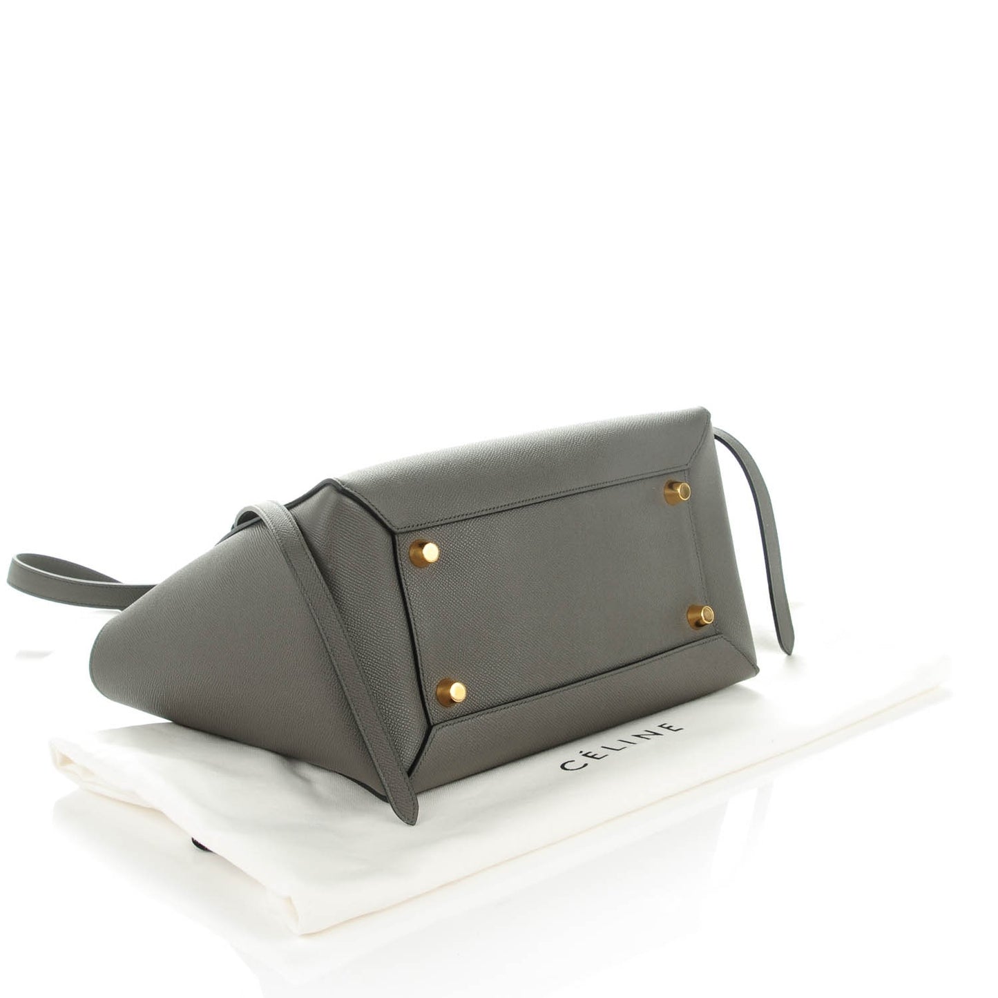 Grained Calfskin Mini Belt Bag Grey