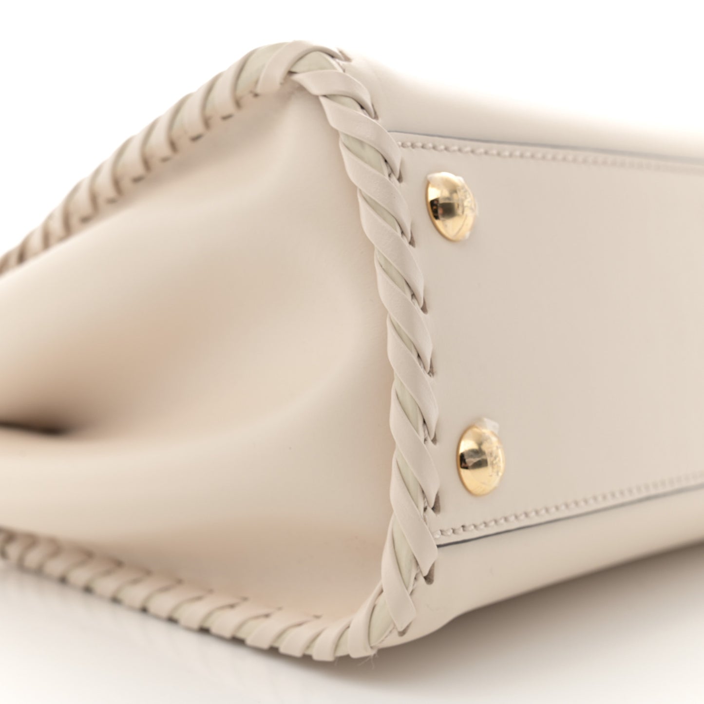 Nappa Interlace Mini Peekaboo Iconic Satchel Camelia