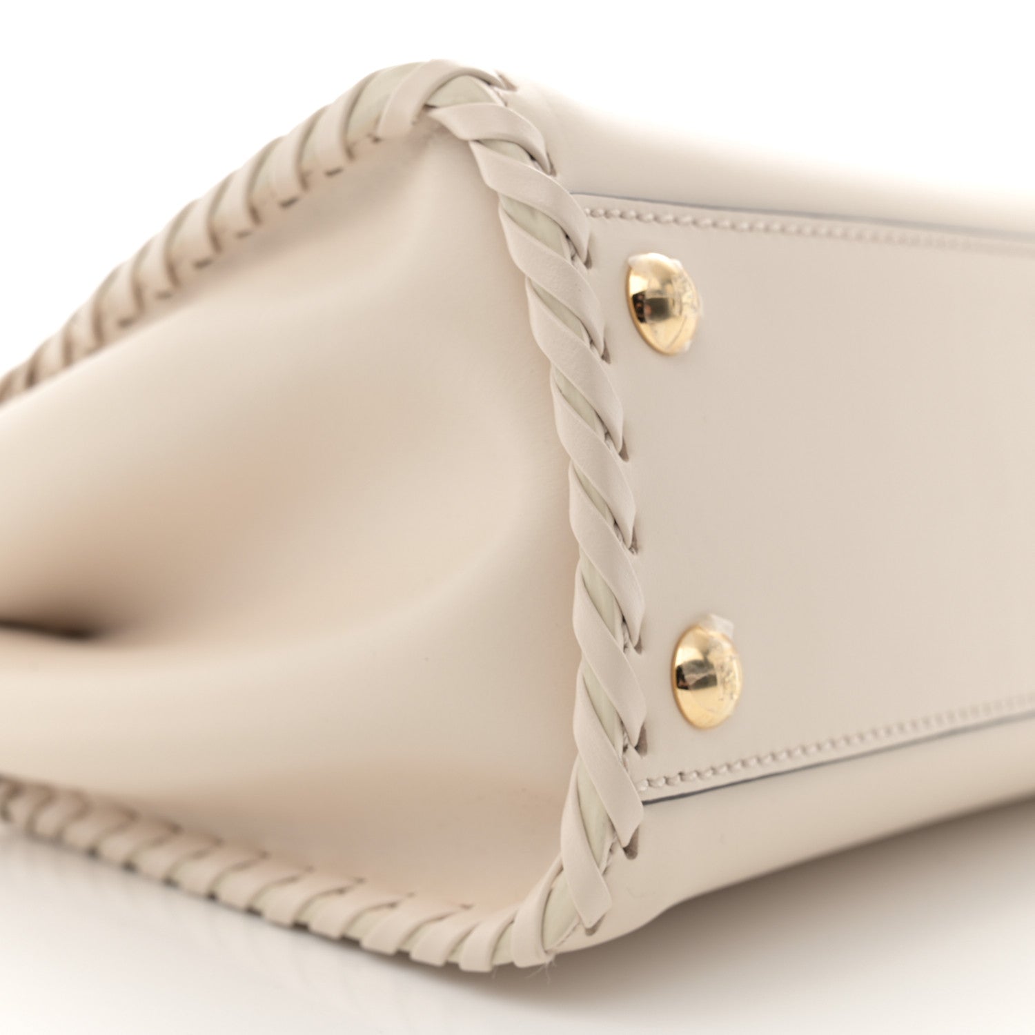 Fendi Nappa Interlace Mini Peekaboo Iconic Satchel Camelia 9 of 10