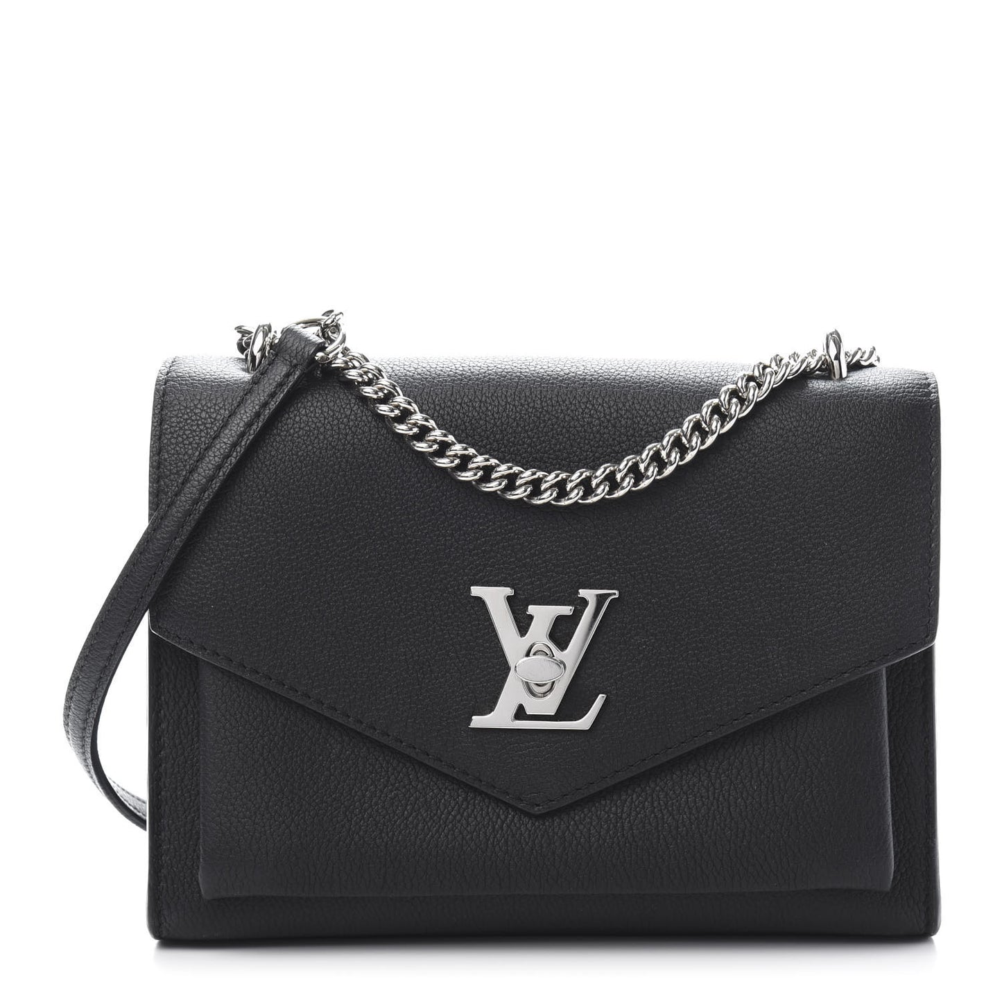 Soft Calfskin My Lockme Chain Bag BB Black