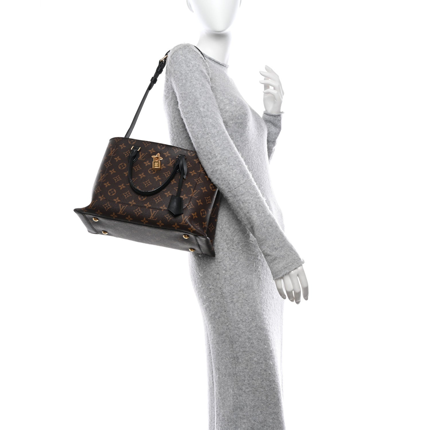Louis Vuitton Monogram Flower Tote Black 2 of 12