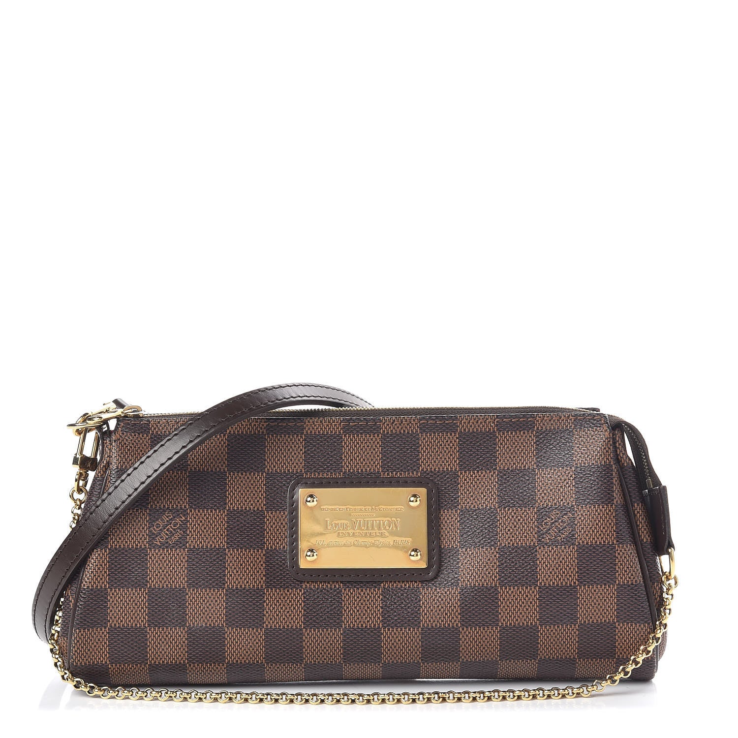 Louis Vuitton Damier Ebene Eva Clutch 1 of 8
