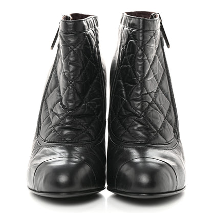 Chanel Calfskin Quilted Reissue Booties 38.5 Black 2 of 9