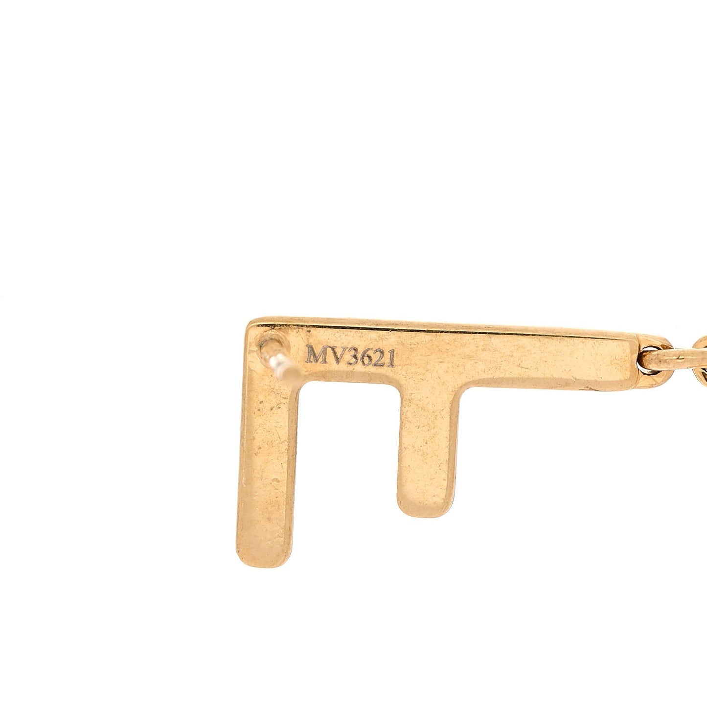 Metal Signature Earrings Gold