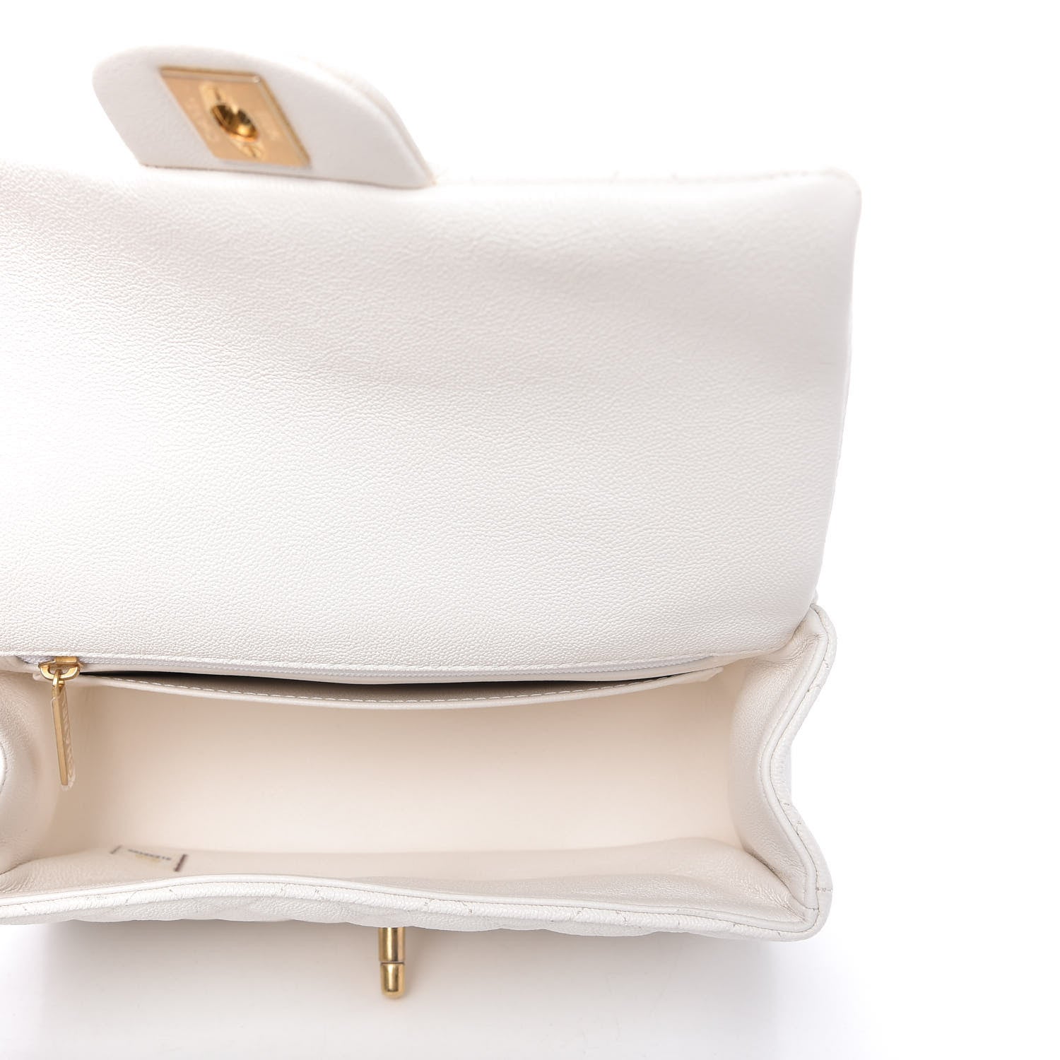 Chanel Caviar Quilted Mini Top Handle Rectangular Flap White 5 of 10