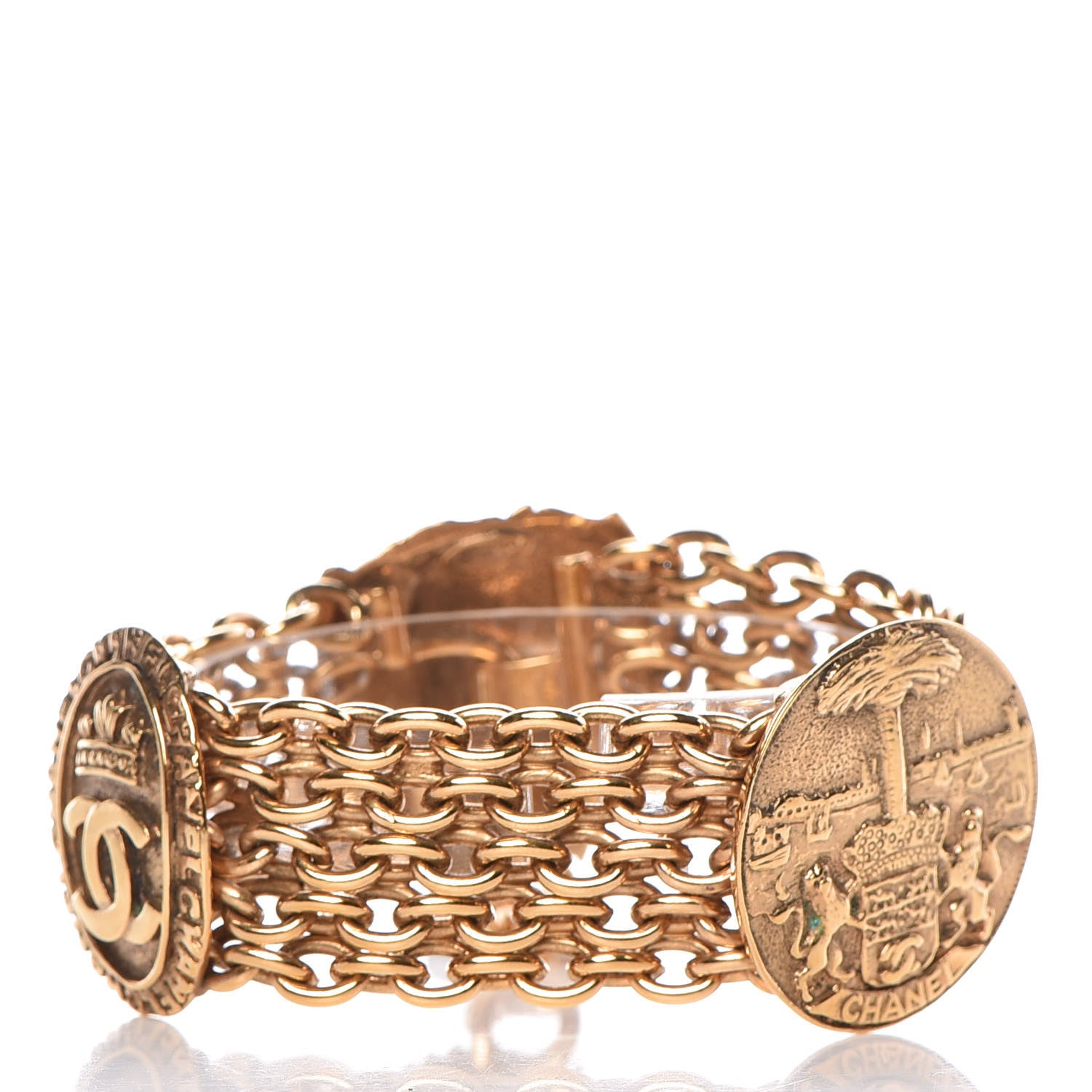 Chanel CC Medallion Bracelet Gold 3 of 8