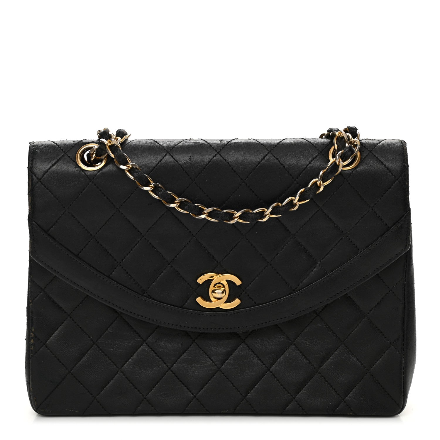 Chanel Lambskin Quilted Medium Single Flap Black 1 of 16