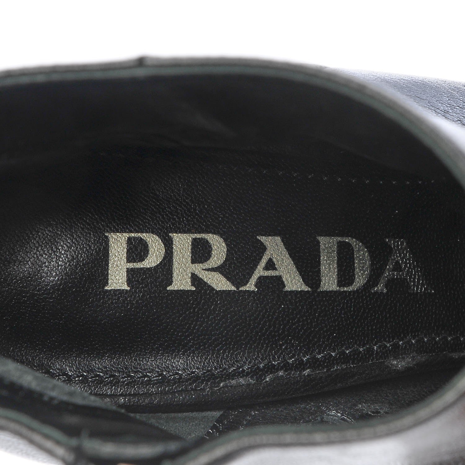 Prada Calfskin Ankle Boots 37.5 Black 9 of 10