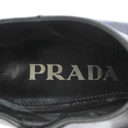 Prada Calfskin Ankle Boots 37.5 Black 9 of 10