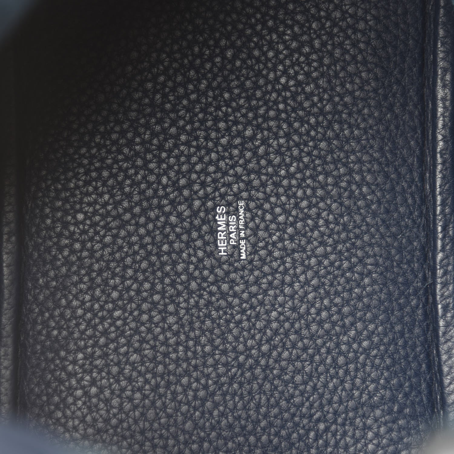 Hermes Taurillon Clemence Picotin Lock 18 PM Bleu Abysse 8 of 10