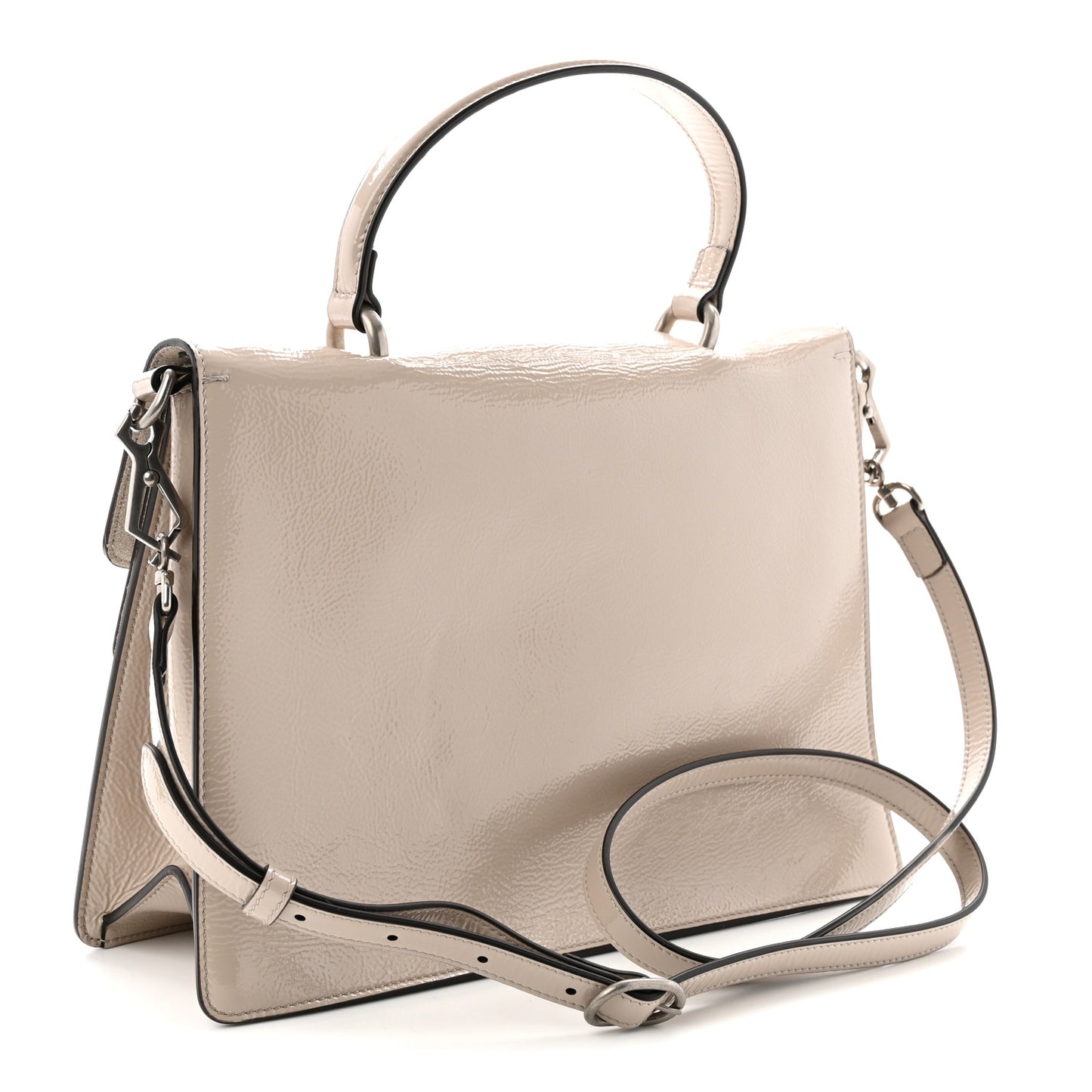Crinkled Patent Medium Dionysus Top Handle Bag Sphinx