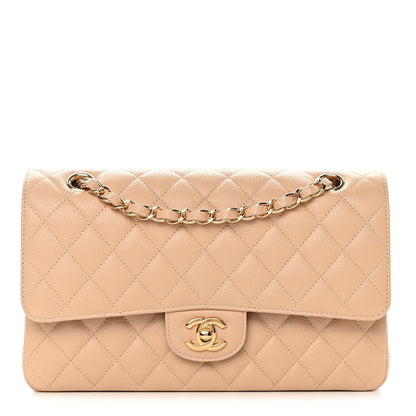 Chanel Caviar Quilted Medium Double Flap Beige 1 of 11