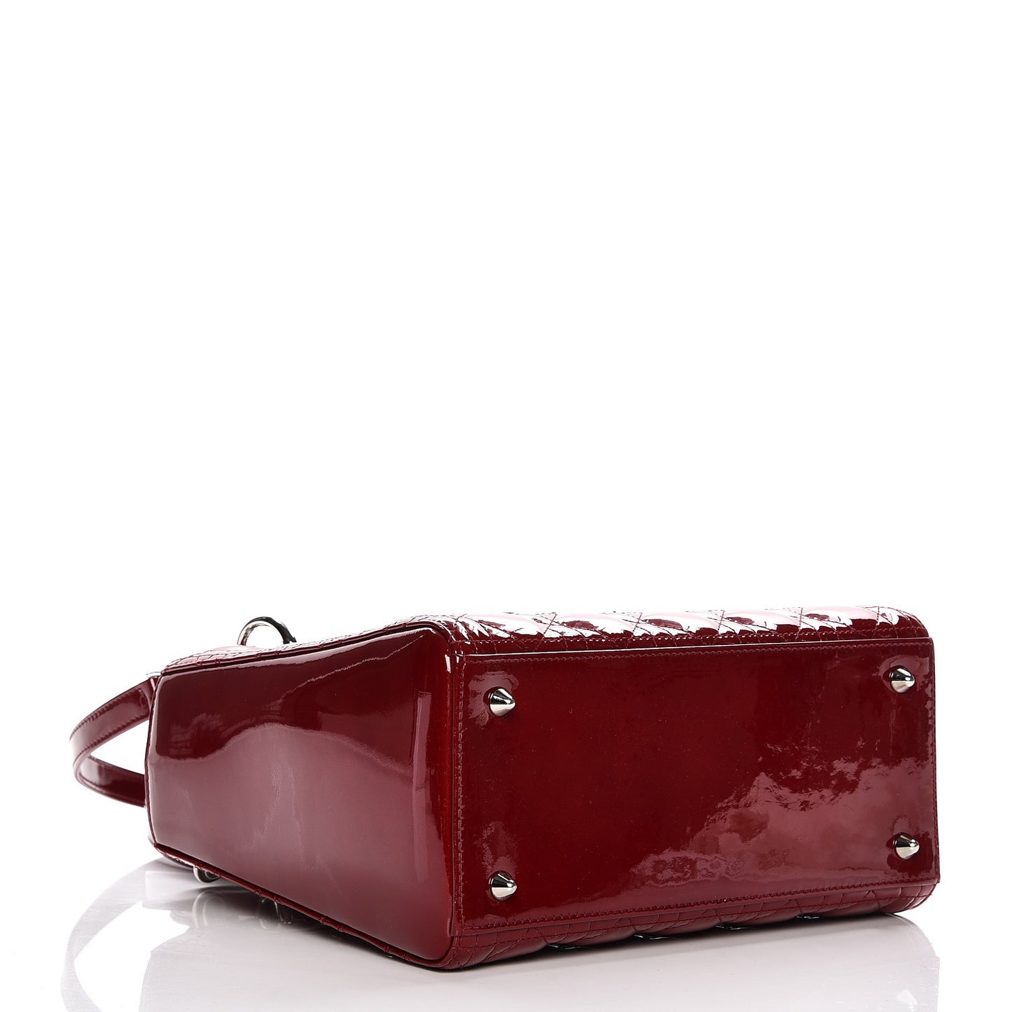 Patent Cannage Medium Lady Dior Red