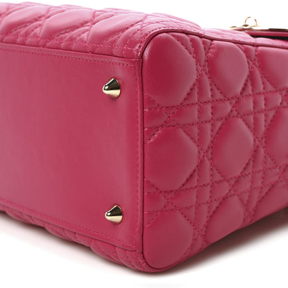 Christian Dior Lambskin Cannage Medium Lady Dior Fuchsia 10 of 10