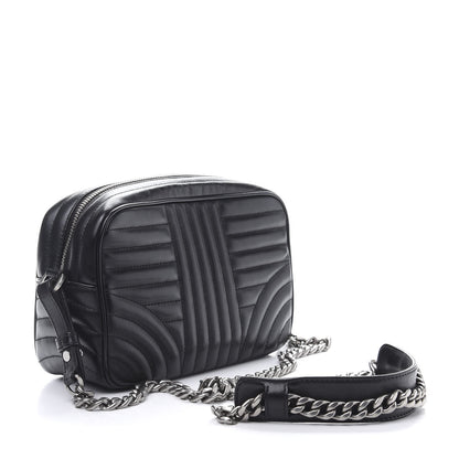 Prada Soft Calfskin Diagramme Crossbody Bag Black 4 of 12