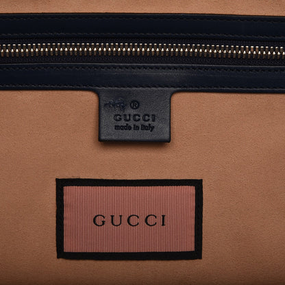 Gucci Calfskin GucciGhost Print Duffle Blue Agata Hibiscus Red 6 of 7