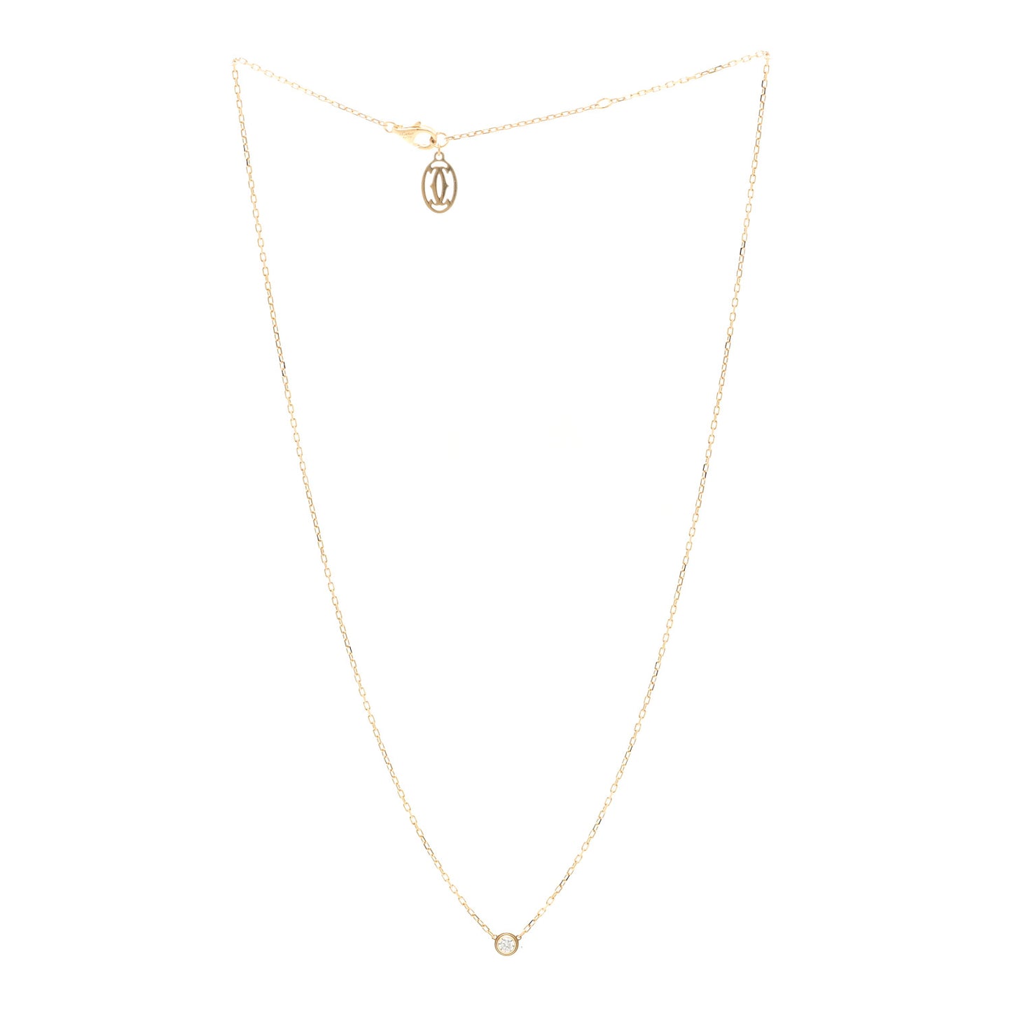 18K Yellow Gold Diamond SM D'Amour Pendant Necklace