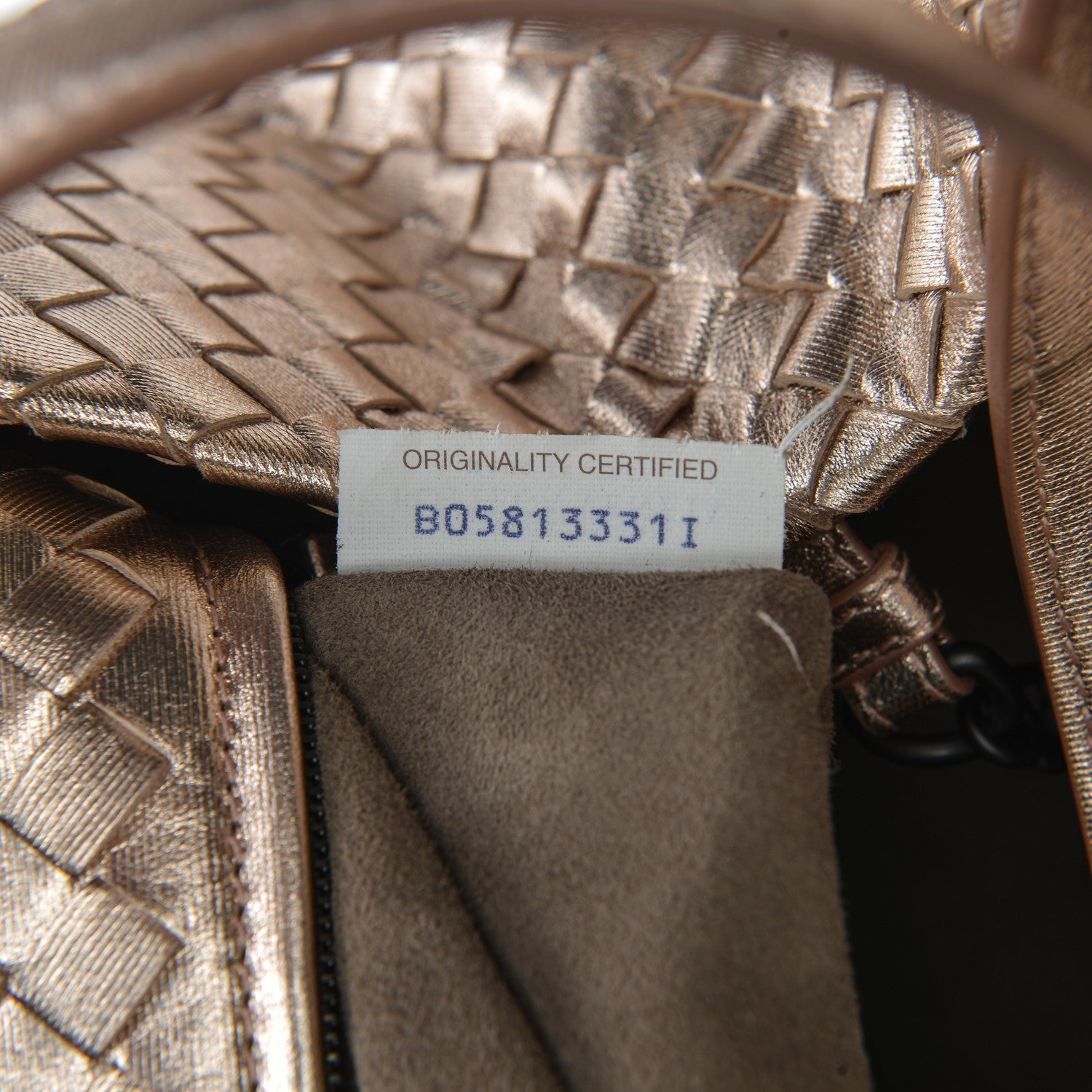 Bottega Veneta Metallic Grosgrain Intrecciato Medium A Shape Seamless Tote Rose Gold 8 of 9