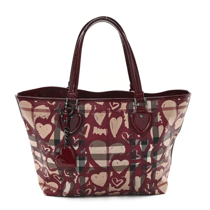 Burberry Nova Check Heart Tote Red 1 of 14