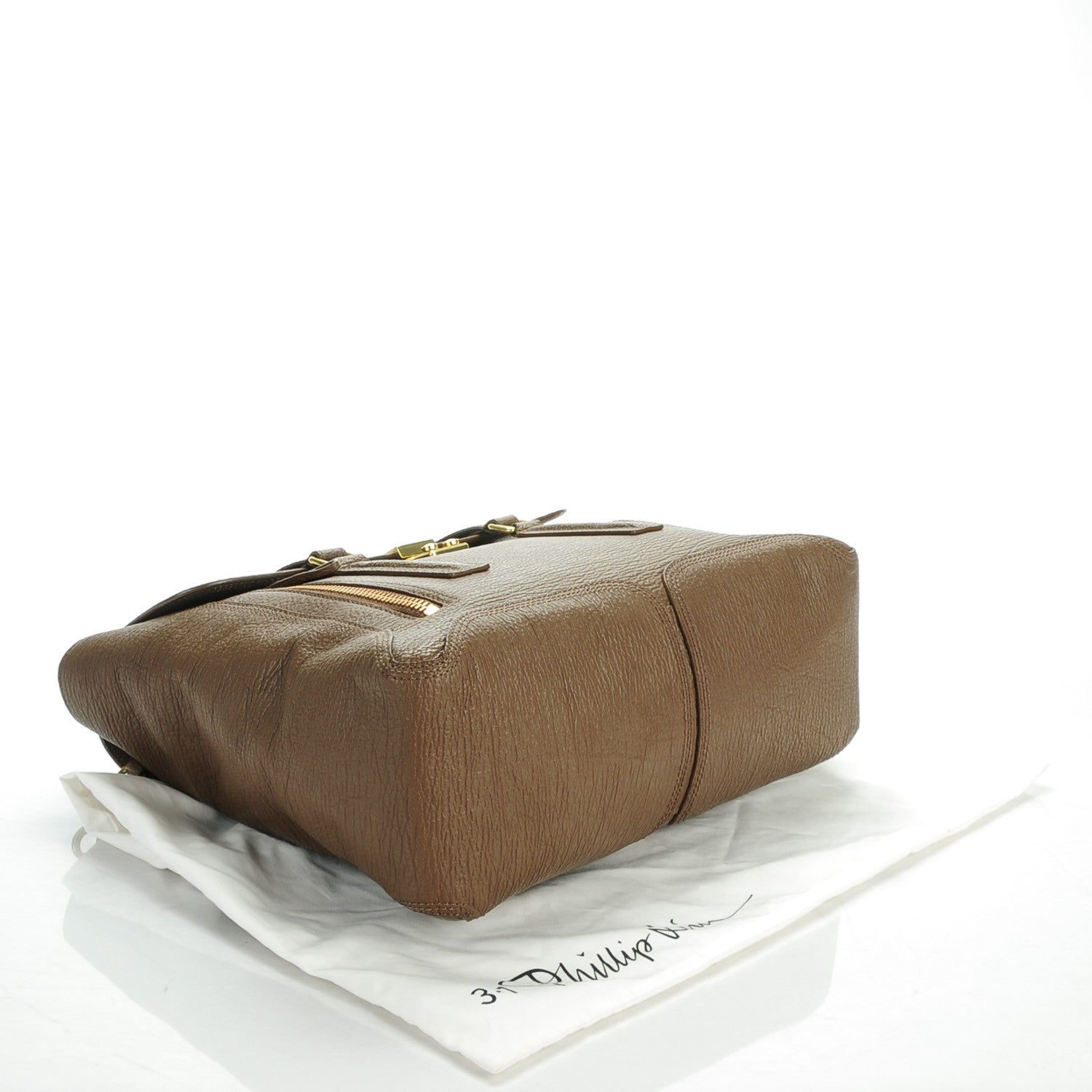 3.1 Phillip Lim 3.1 Textured Calfskin Large Pashli Satchel Taupe 4 of 8