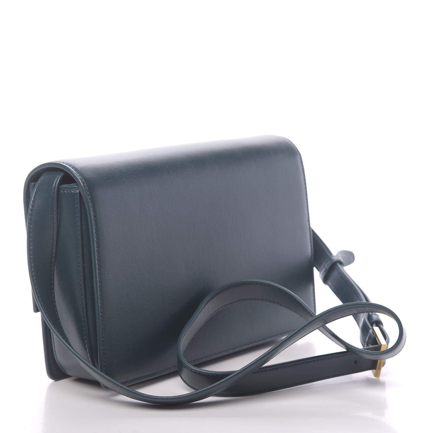 Saint Laurent Smooth Calfskin Suede Medium Bellechasse Dark Turquoise 3 of 9