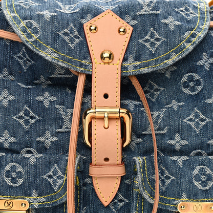 Louis Vuitton Denim Sac a Dos Backpack GM Blue 7 of 9