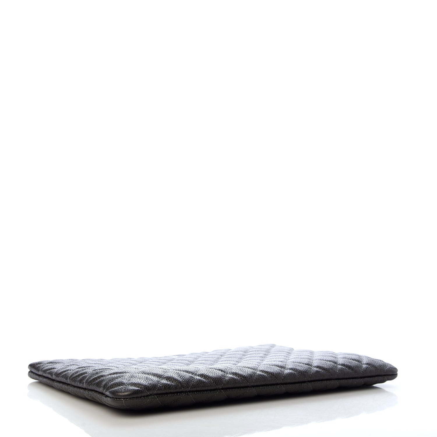 Chanel Caviar Quilted Large Cosmetic Case Dark Charcoal 4 of 7