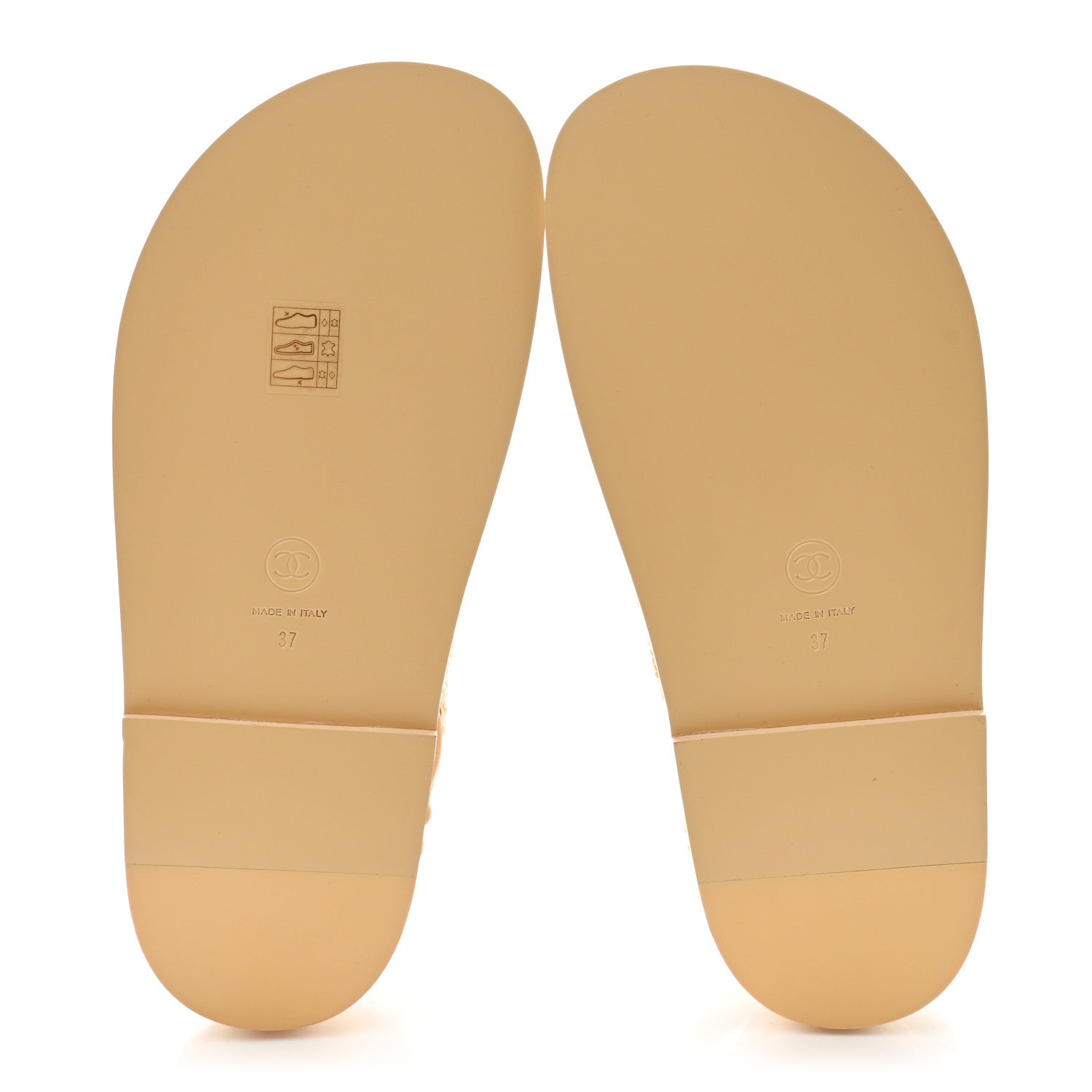 Chanel Braided Fabric Velcro Dad Sandals 37 Beige 5 of 9