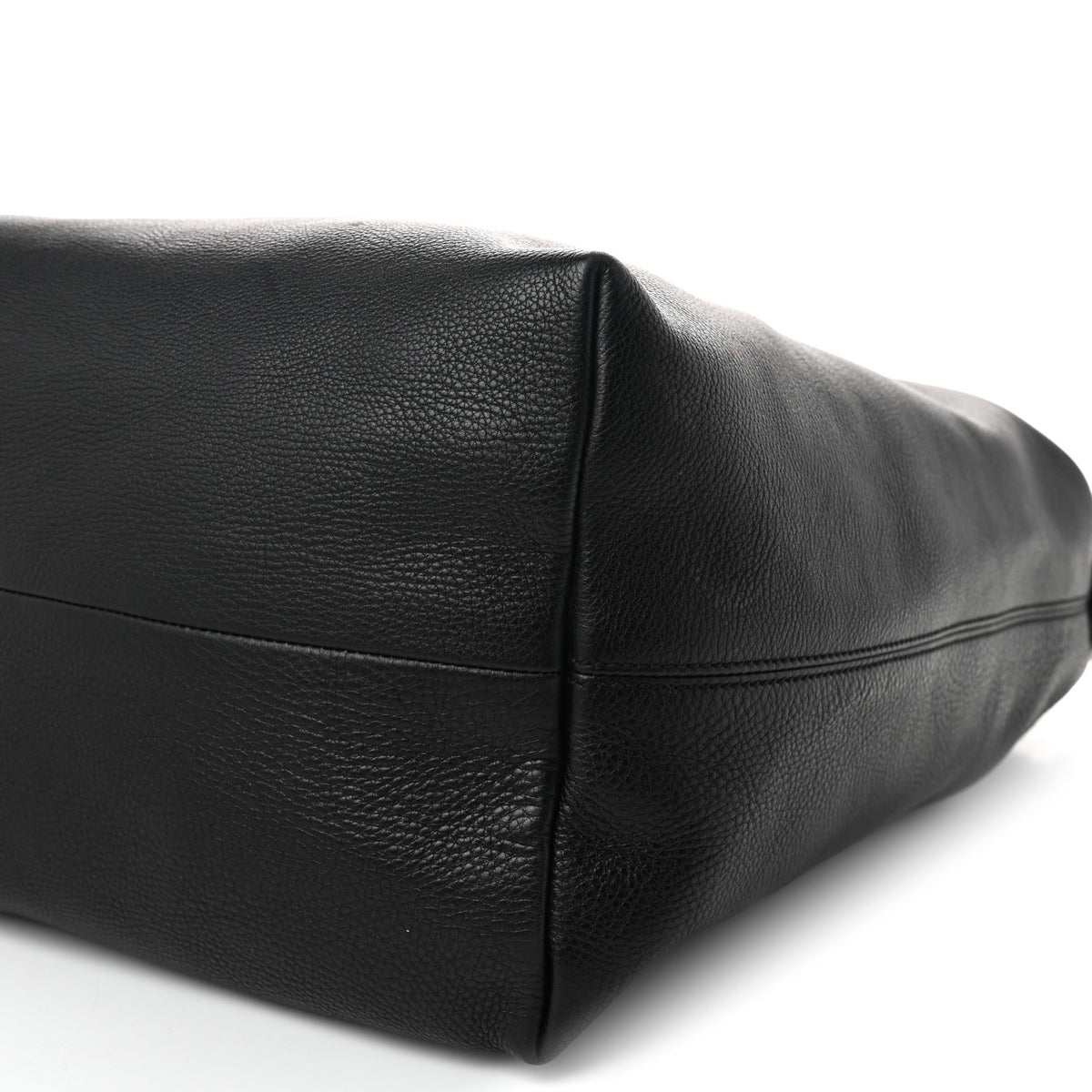 Pebbled Calfskin Large Icon Bit Hobo Black