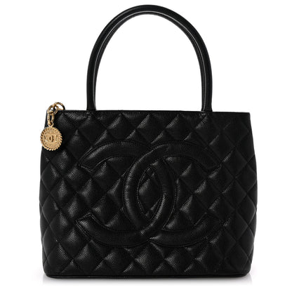 Chanel Caviar Quilted Medallion Tote Black 1 of 9