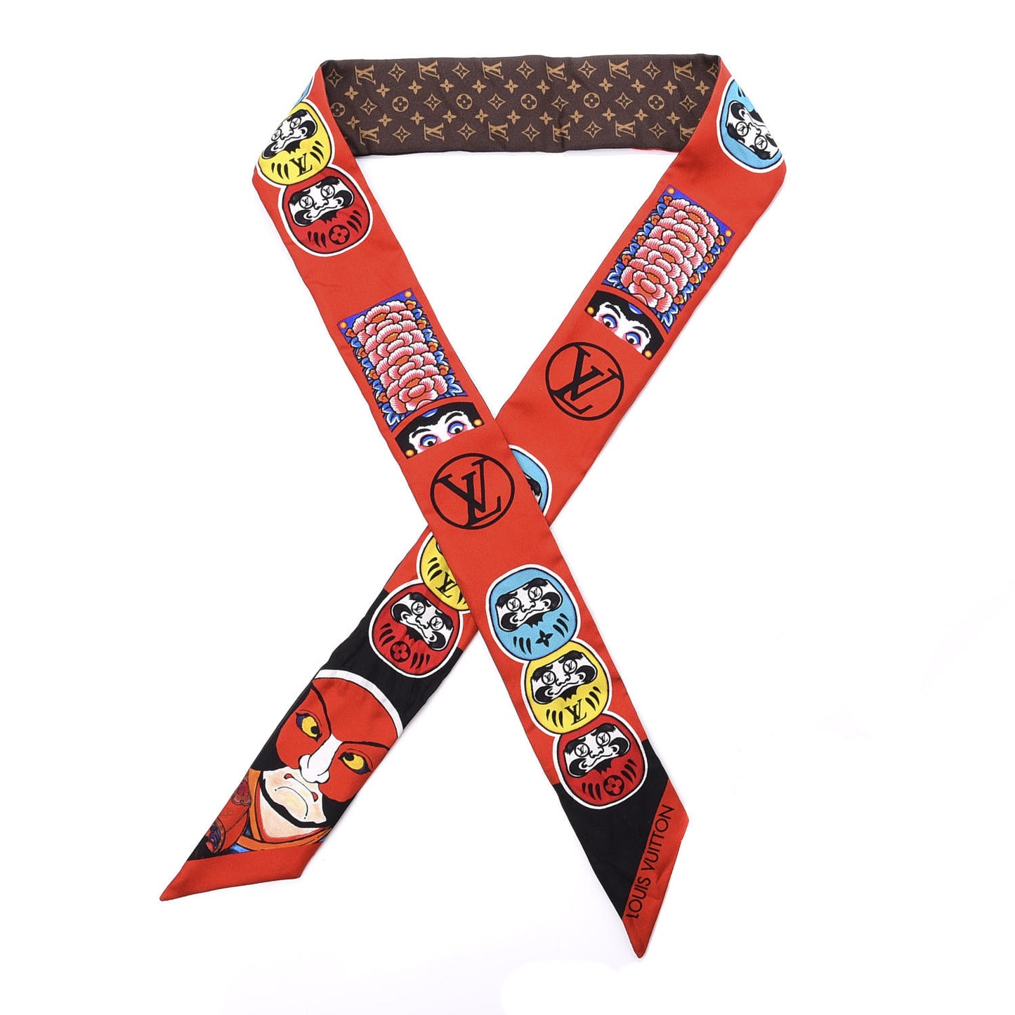 Silk Monogram Kabuki Stickers BB Bandeau Black