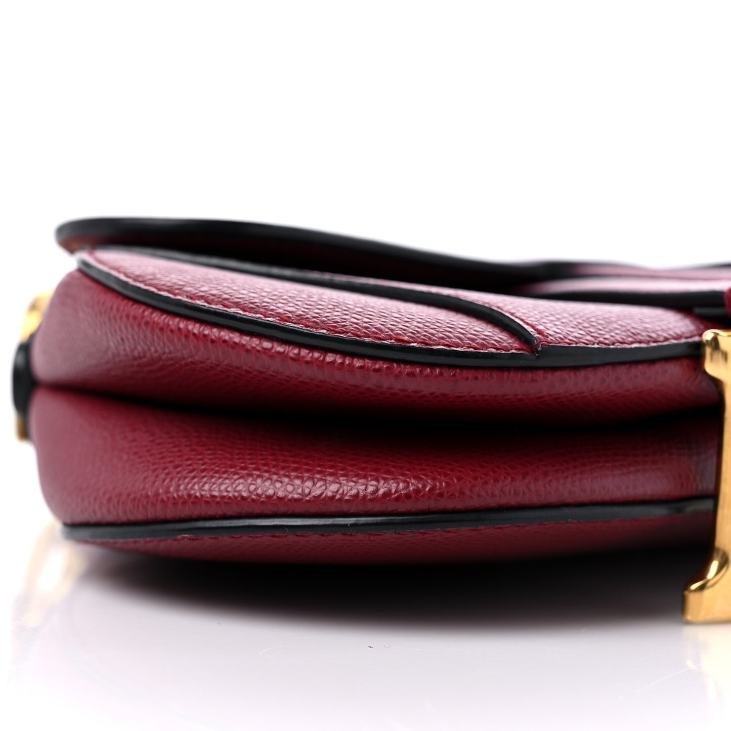 Calfskin Mini Saddle Bag Red