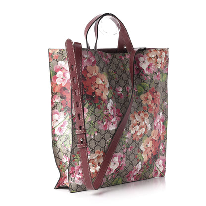 Gucci Soft GG Supreme Monogram Blooms Vertical Tote Beige Multicolor Dry Rose 4 of 13