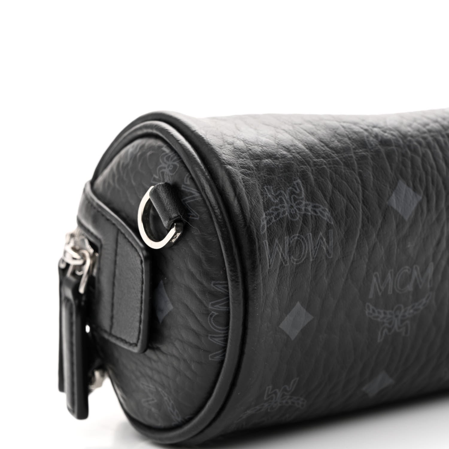 MCM Visetos Mini Barrel Crossbody Bag Black 8 of 9