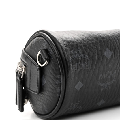 MCM Visetos Mini Barrel Crossbody Bag Black 8 of 9