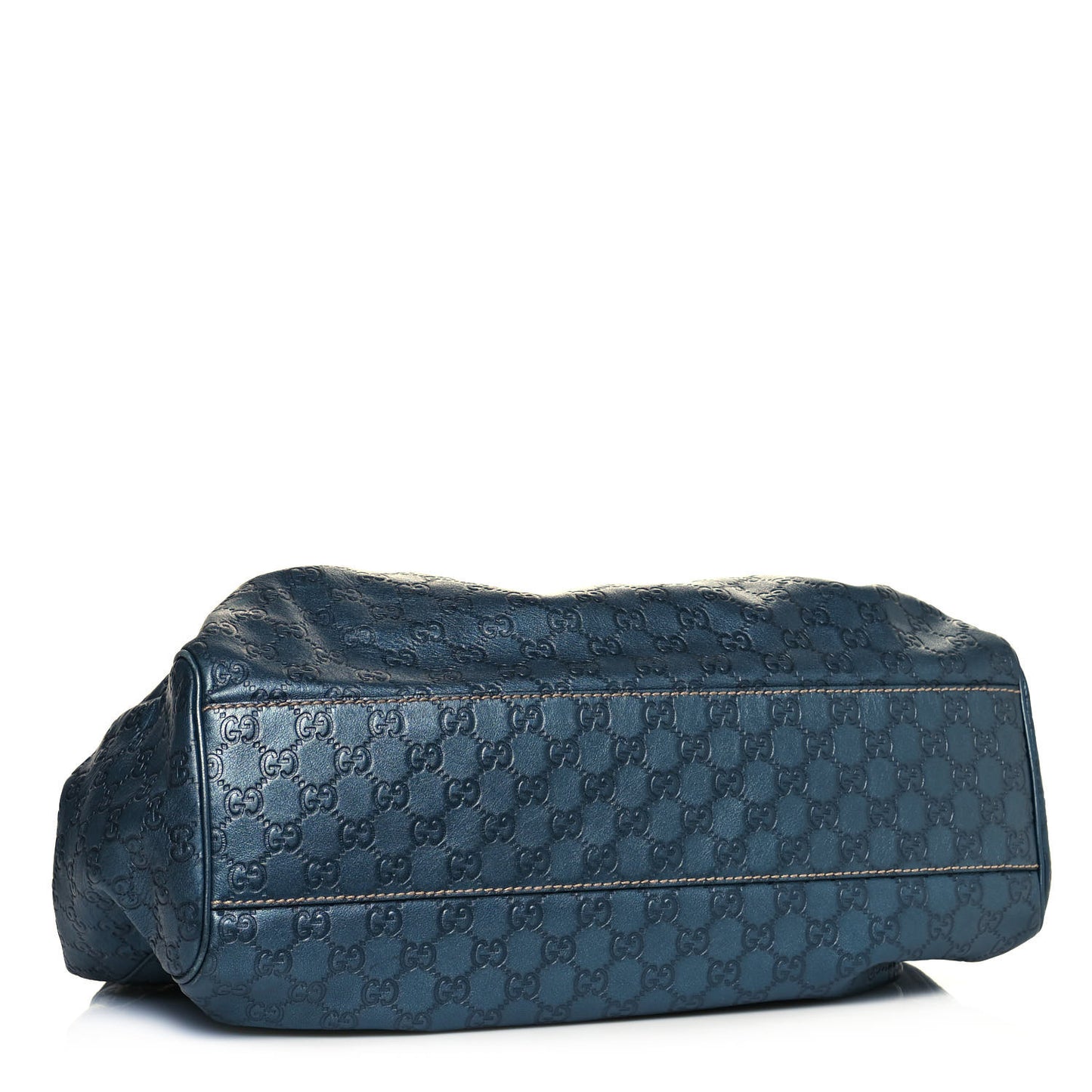 Metallic Guccissima Large Sukey Tote Blue