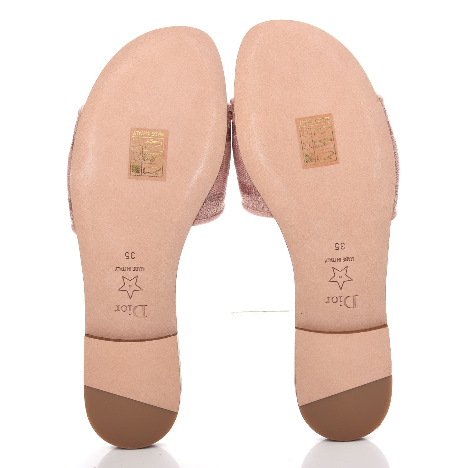 Christian Dior Cotton Embroidered Dway Mules Slide Sandals 35 Rose Des Vents 6 of 11