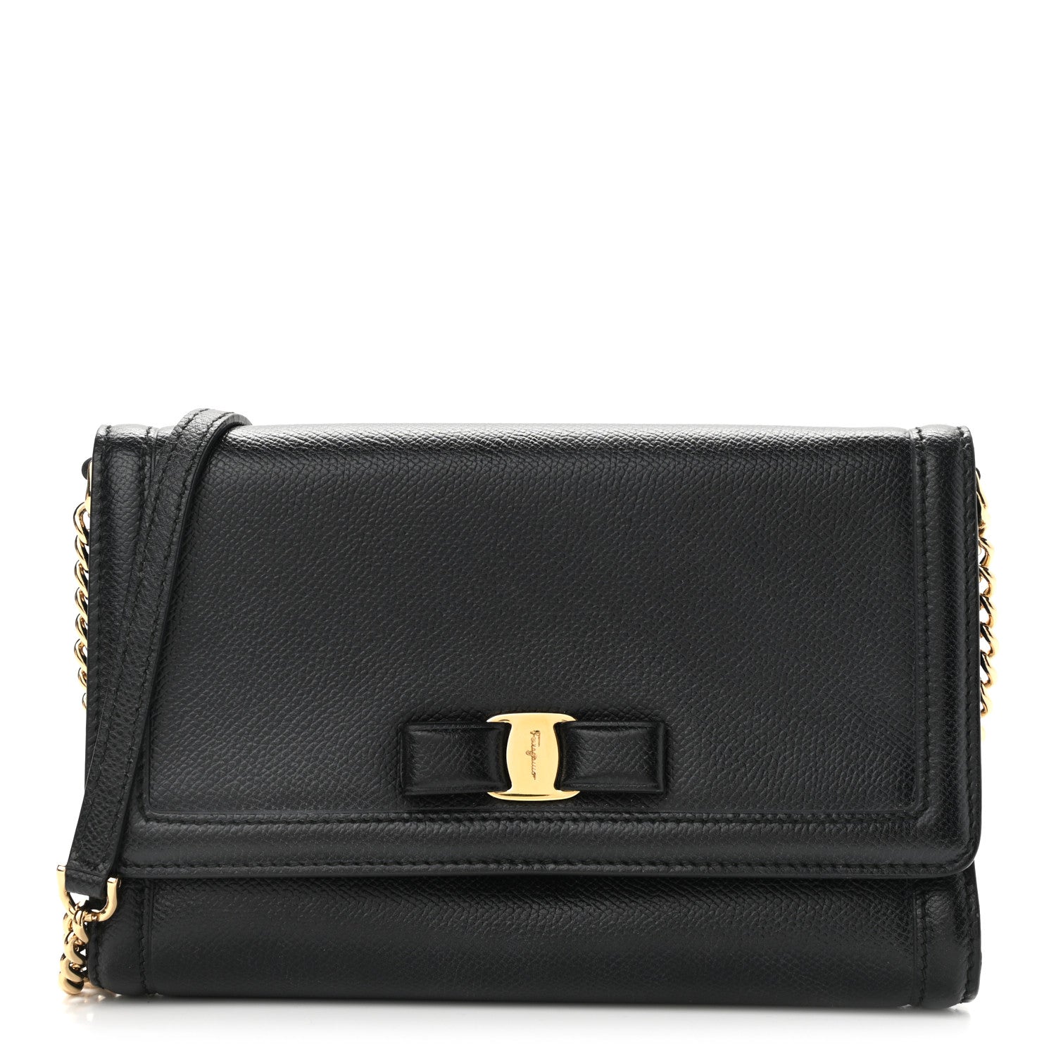 Salvatore Ferragamo Calfskin Vara Bow Mini Bag Black 1 of 9