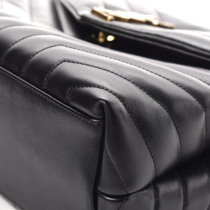 Saint Laurent Calfskin Y Quilted Monogram Medium Loulou Chain Satchel Black 9 of 14