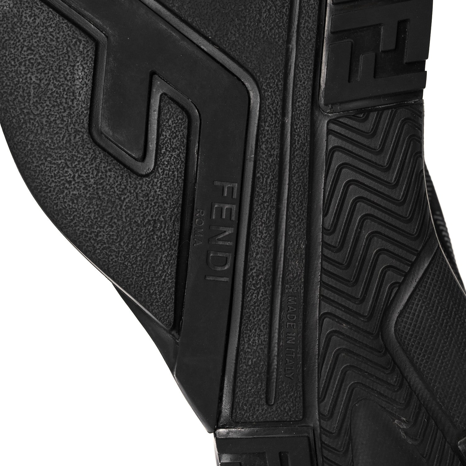 Fendi Nylon Lycra FF Mens Fendi Flow Low Top Sneakers 7 Black 6 of 7