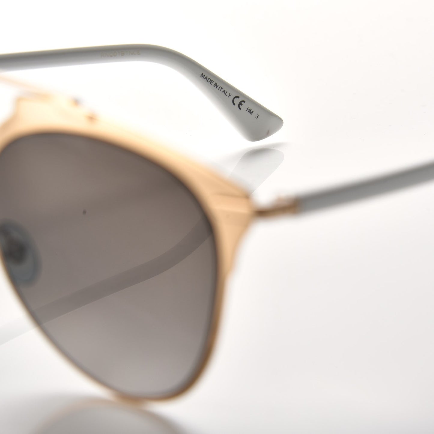 Reflected Sunglasses Gold White