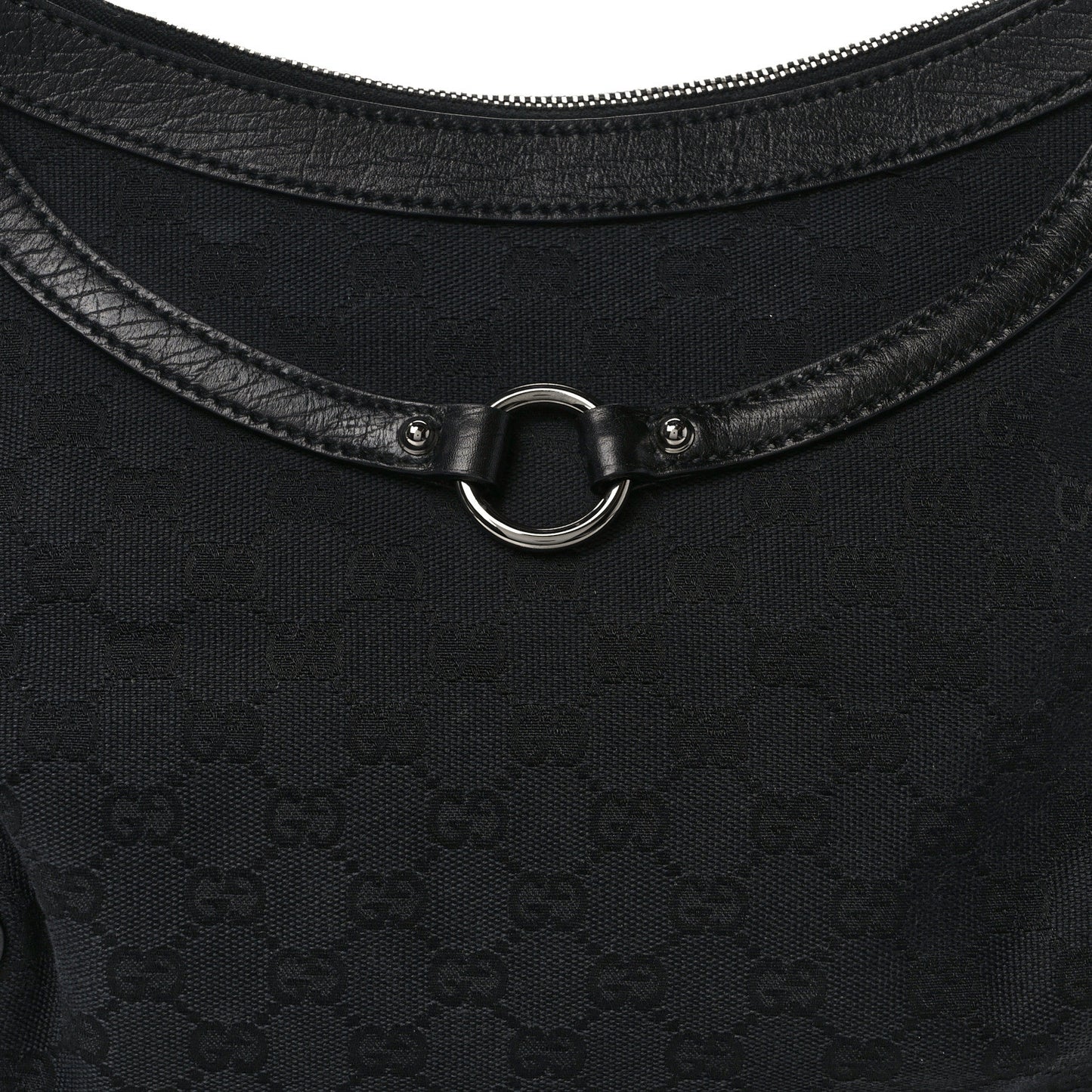Monogram Horsebit Hobo Black